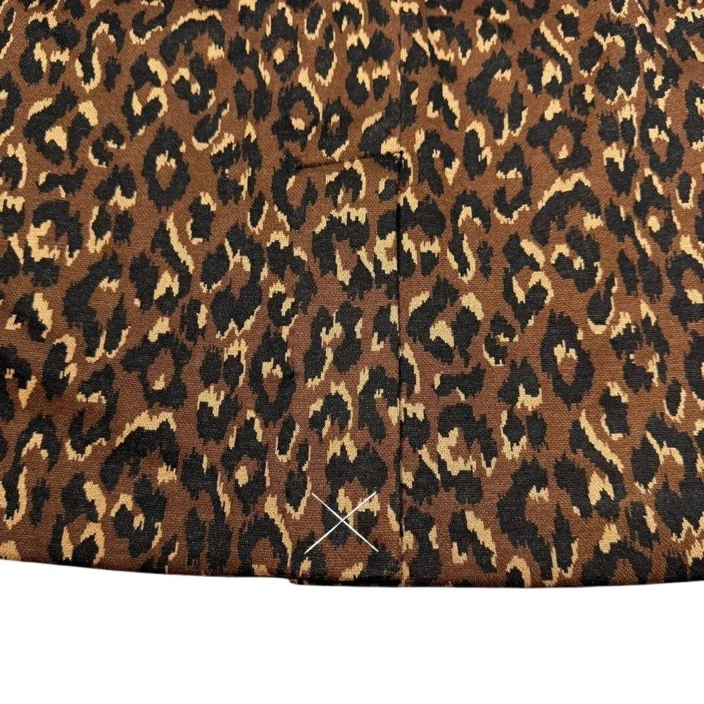 NWT New Talbots Jacquard Pencil Fall Leopard Skirt Size 18WP